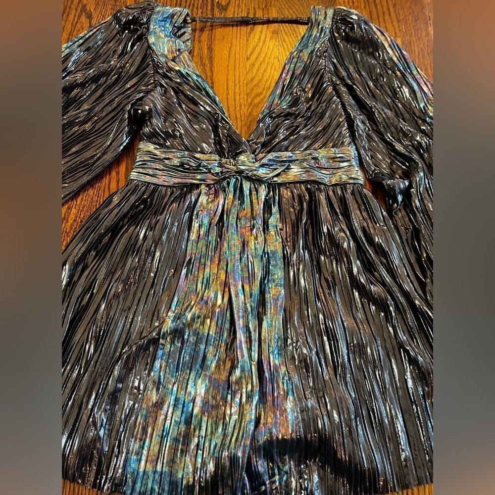 Free People Sabina Musayev Wendy Mini Metallic Dress Size XL $395 - Picture 6 of 8